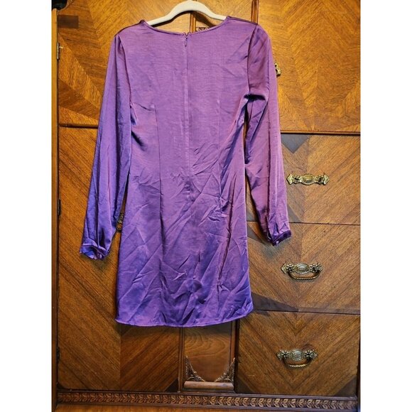 Gianni Bini Size Small Keyhole Shirred Waist Size Small Purple Dress NO... - Picture 6 of 10